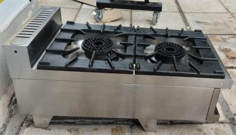 Εστία Αερίου Διπλή Επιτραπέζια Σειρά 90 SILKO Μεταχειρισμένη